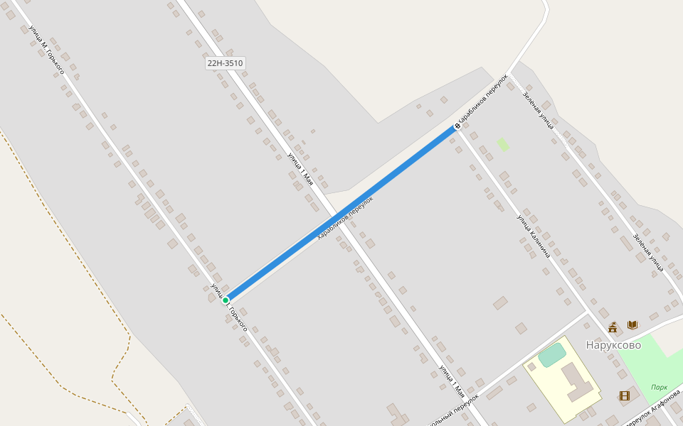 Харабликов переулок walking route map in Naruksovo