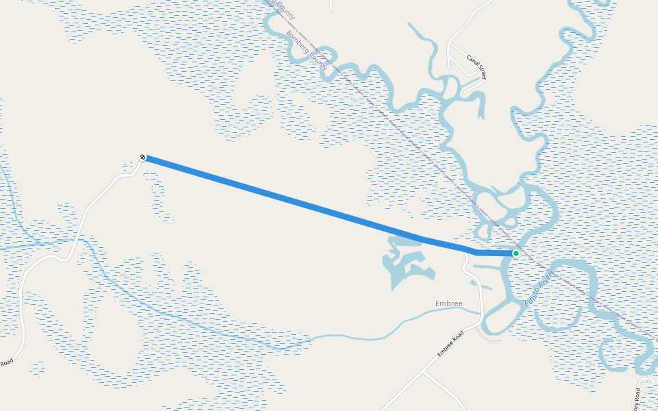 Abandoned Railroad walking route map in Bamberg
