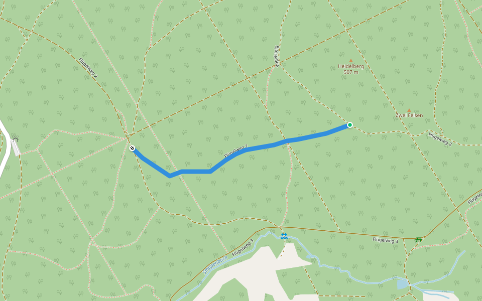 Flügelweg 2 walking route map in Grünhainichen
