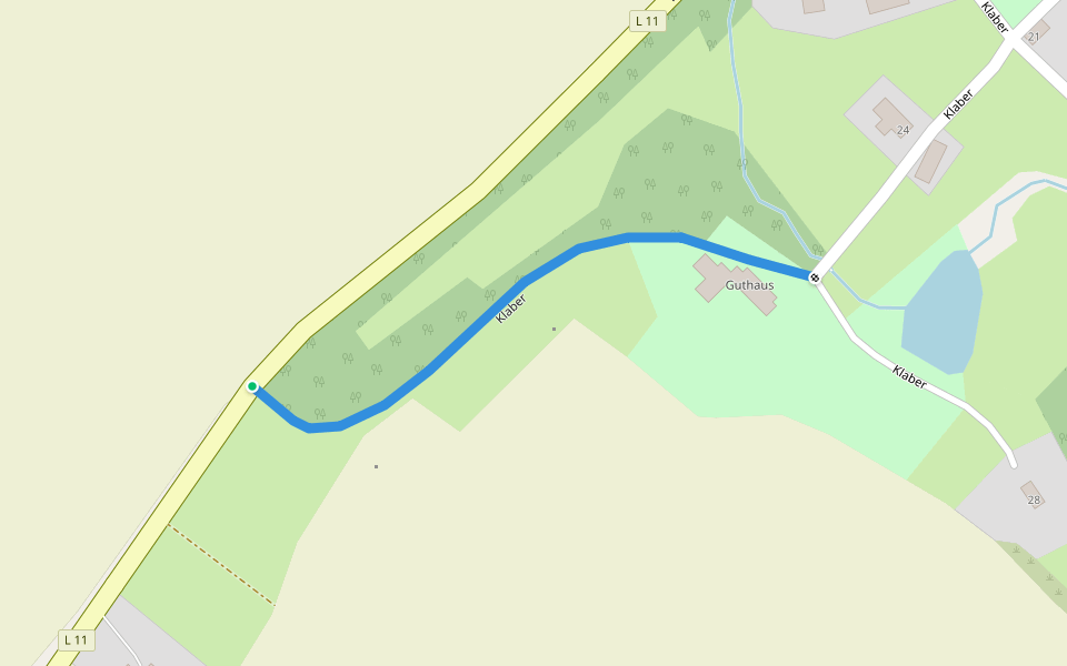 Klaber walking route map in Lalendorf