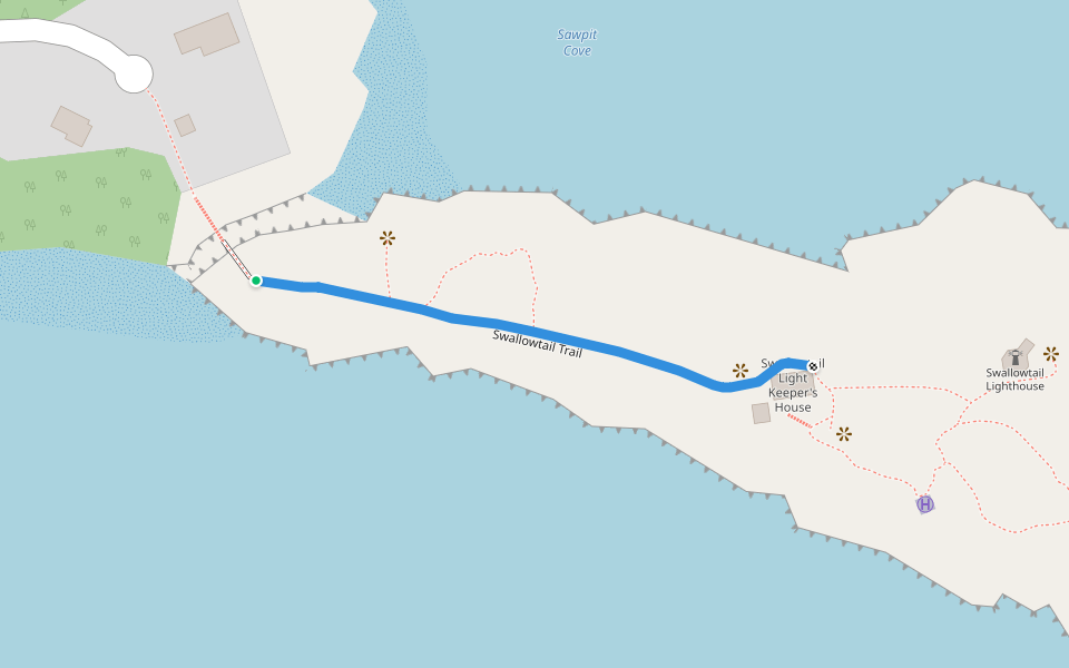 Swallowtail Trail walking route map in Grand Manan