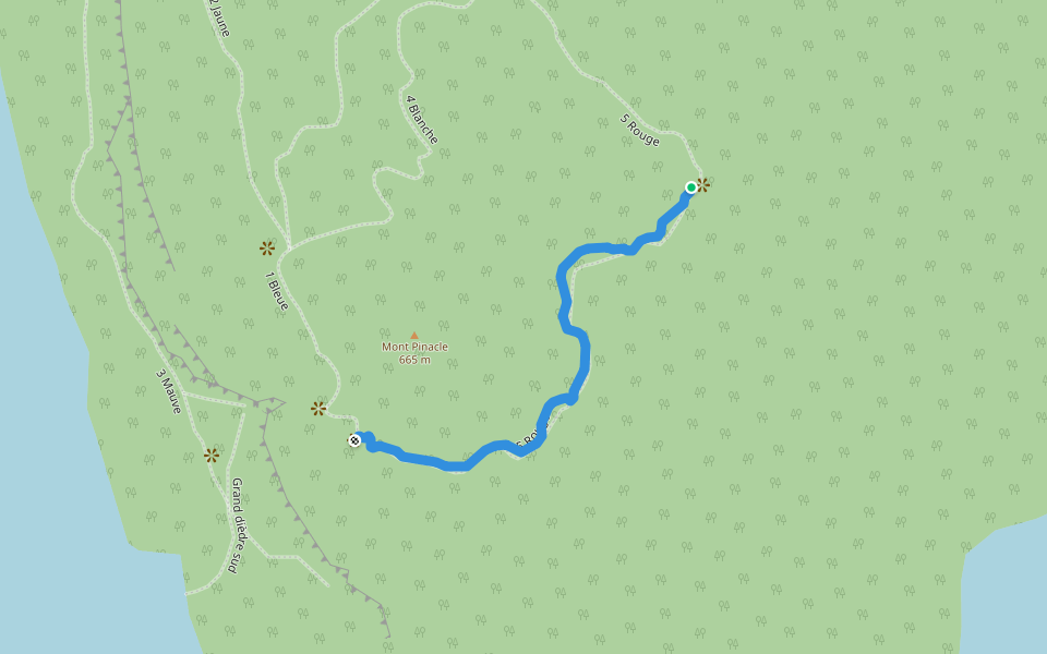 6 Faucon Pélerin walking route map in Coaticook