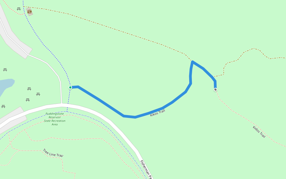 Kikos Trail walking route map in San Dimas