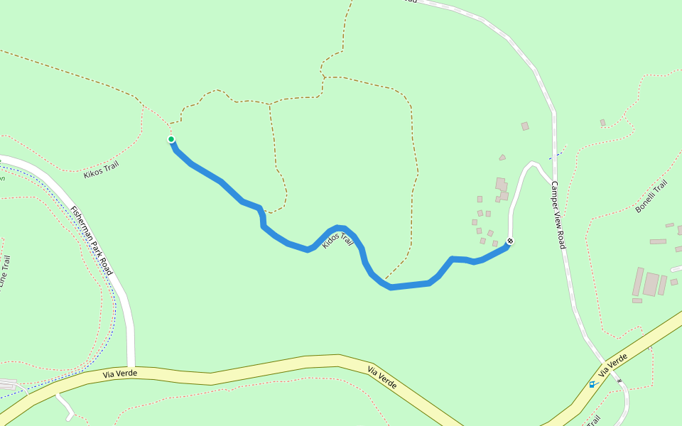 Kidos Trail walking route map in San Dimas