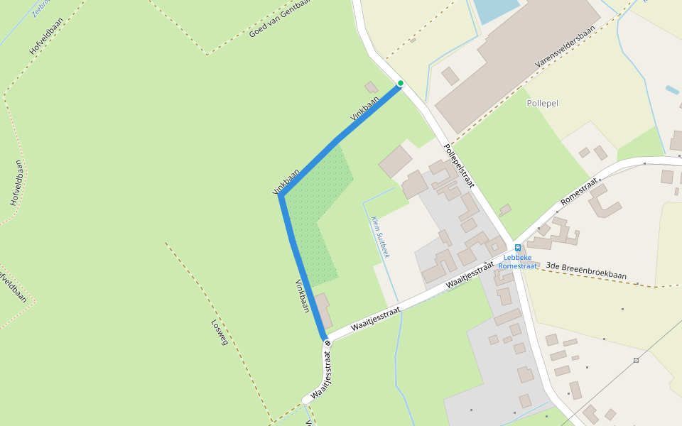 Vinkbaan walking route map in Lebbeke
