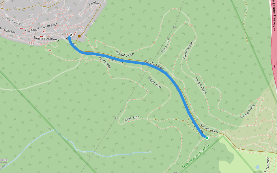 On The Verge walking route map in Crafers West