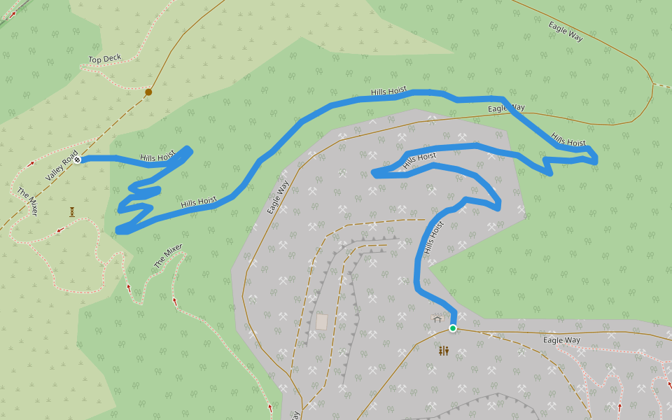 Hills Hoist walking route map in Crafers West