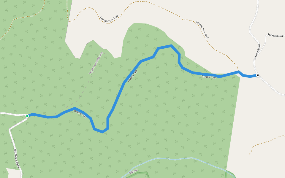 Oskies Trail walking route map in Waitui