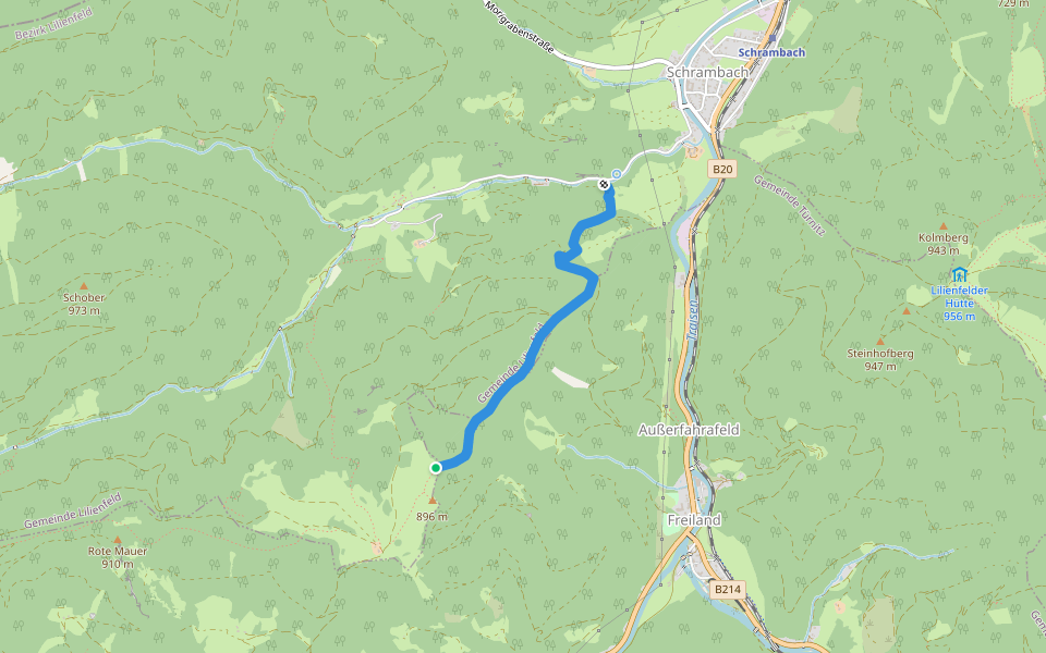 Ratzenecksteig walking route map in Türnitz