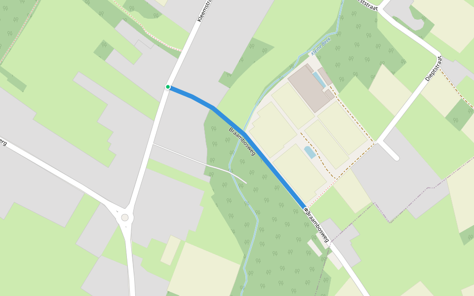 Braambosweg walking route map in Roosdaal