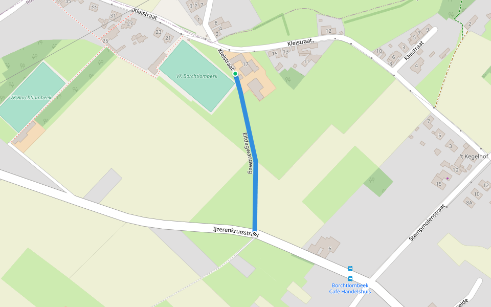 Elfdagwandweg walking route map in Ternat