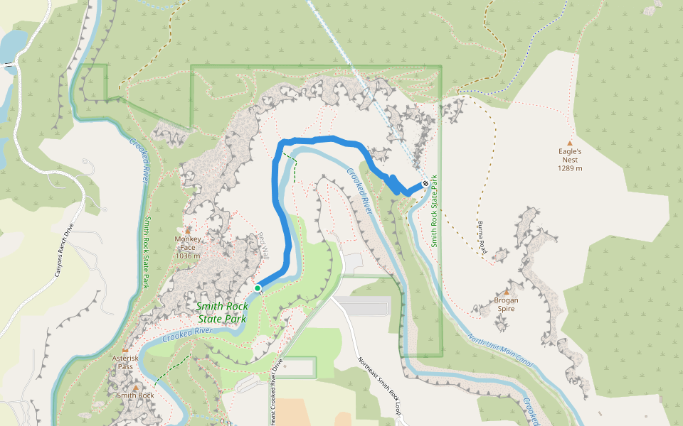 Wolf Tree Trail walking route map in Terrebonne