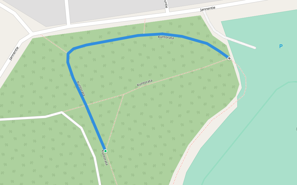 Pururata walking route map in Kuorevesi