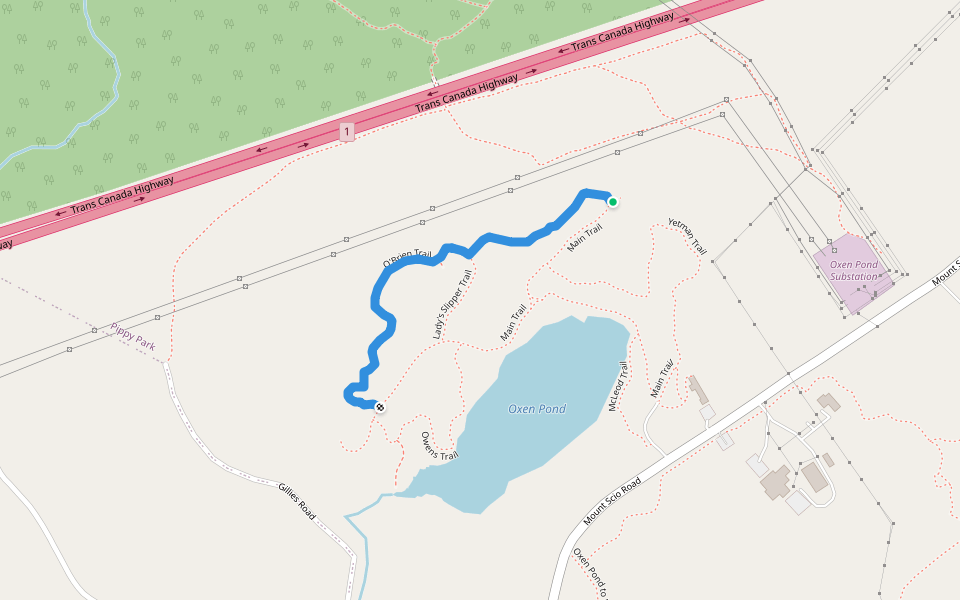 O'Brien Trail walking route map in St. John's