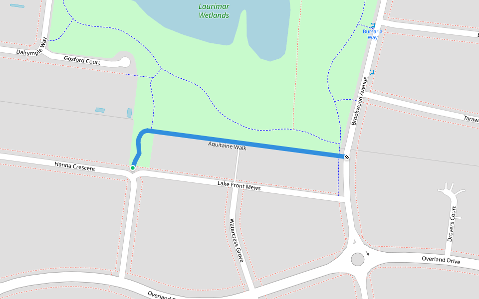 Aquitaine Walk walking route map in Doreen