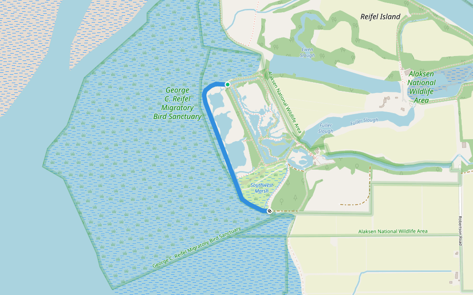 West Dyke walking route map in Delta