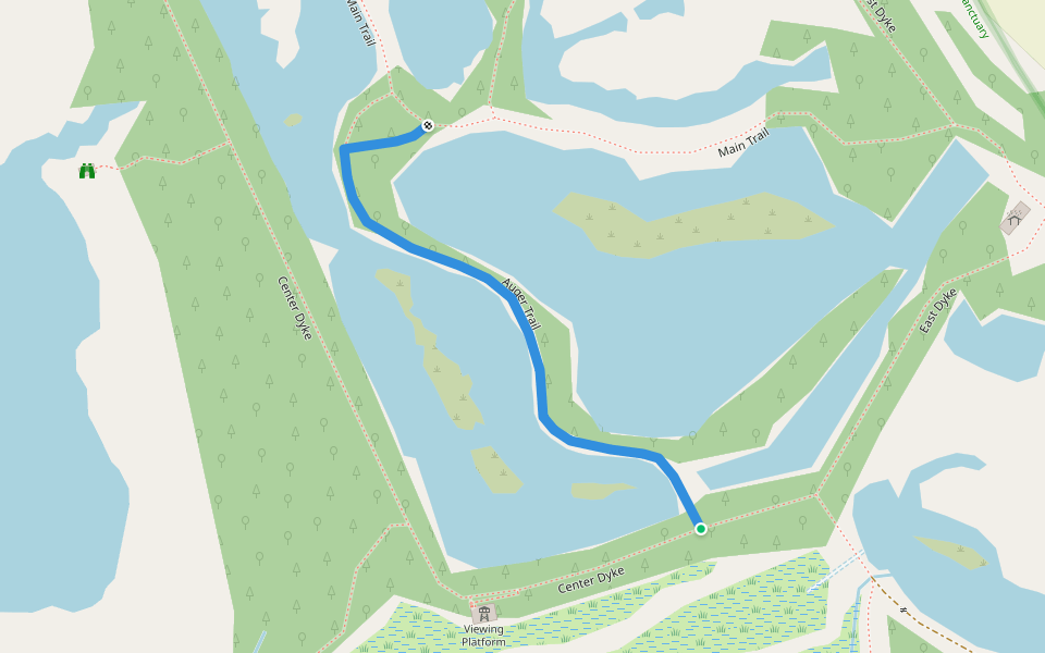 Auger Trail walking route map in Delta