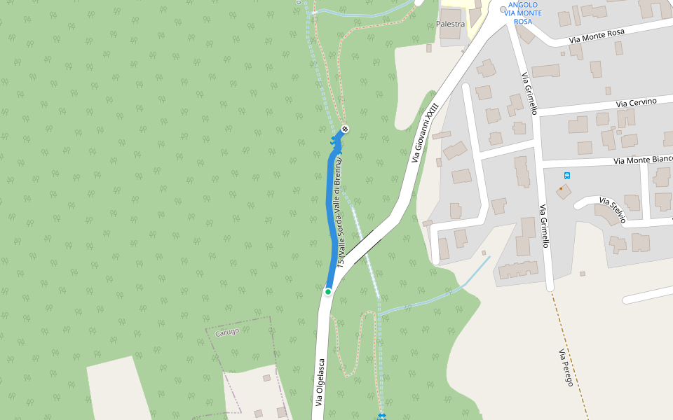 15 (Valle Sorda-Valle di Brenna) walking route map in Brenna