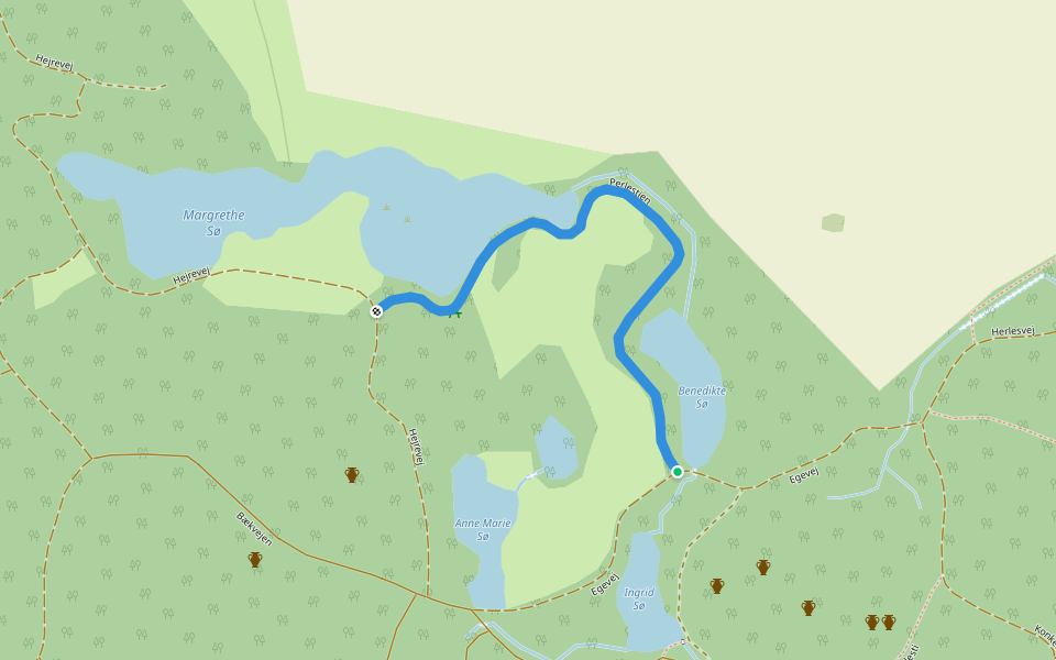 Perlestien walking route map in Gråsten