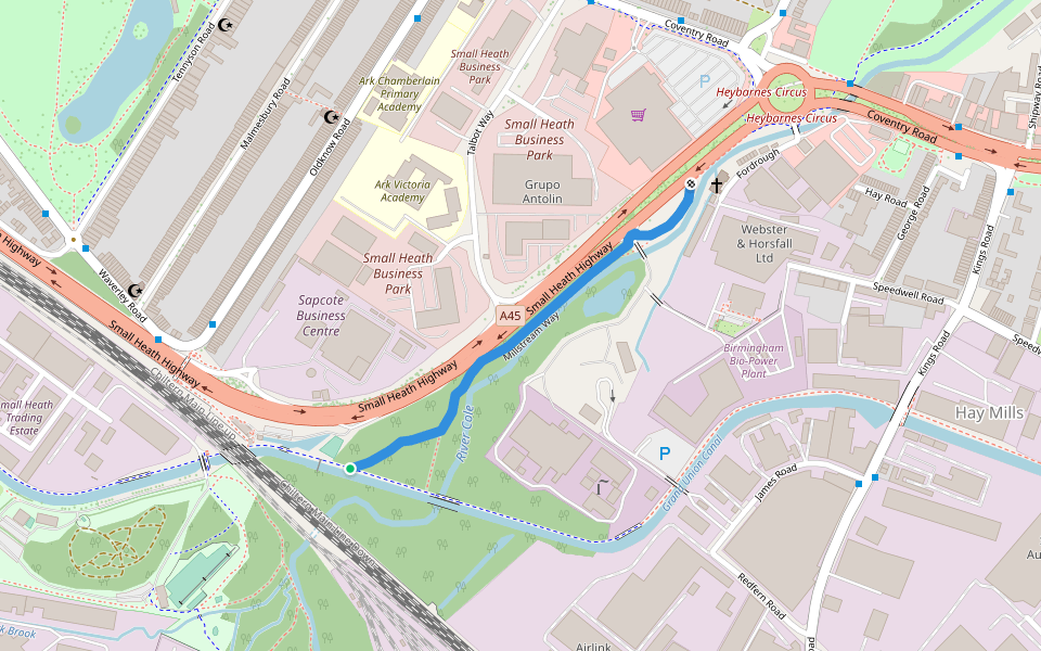 Millstream Way Walking And Running Trail Birmingham, England Pacer