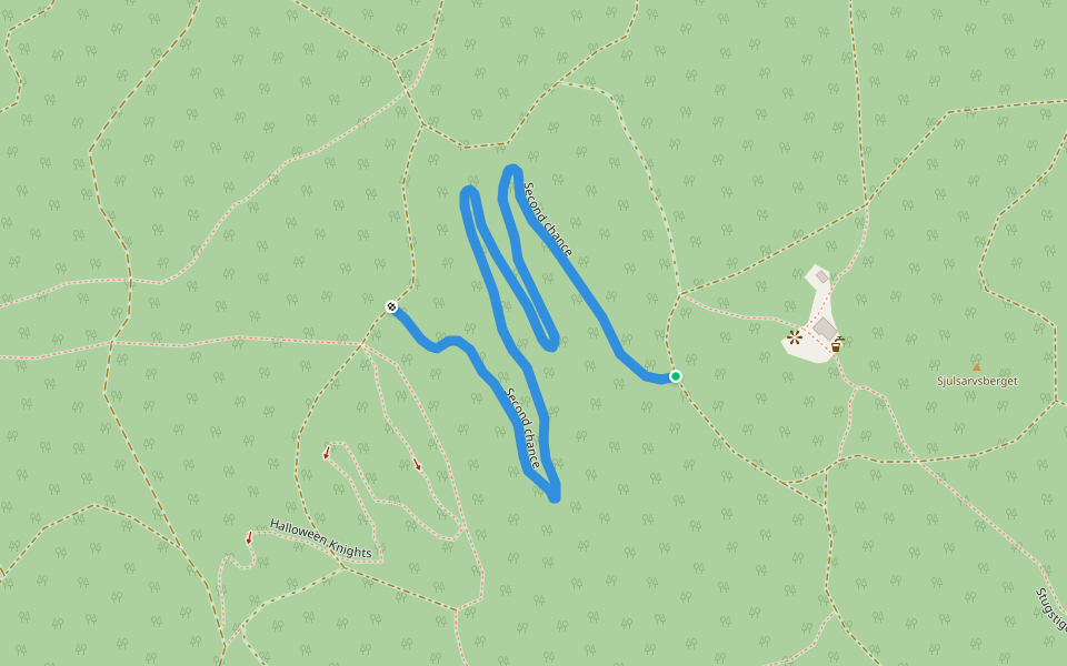Second chance walking route map in Falun