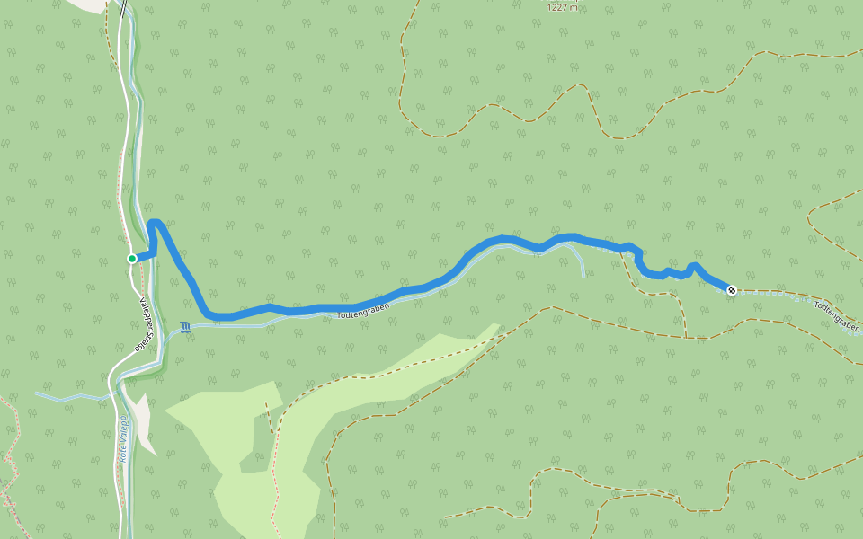 Todtengraben walking route map in Schliersee