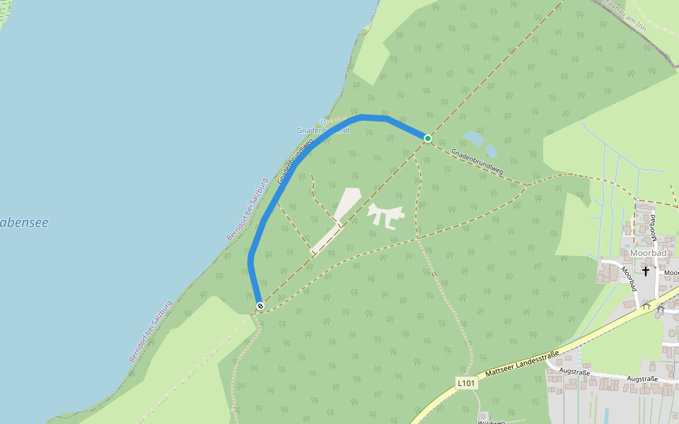 Gnadenbründlweg walking route map in Haag