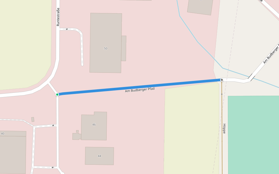 Am Budberger Pfad walking route map in Werl