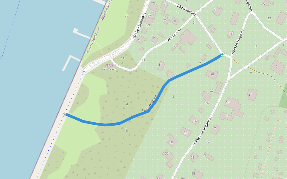 Lanternestien walking route map in København