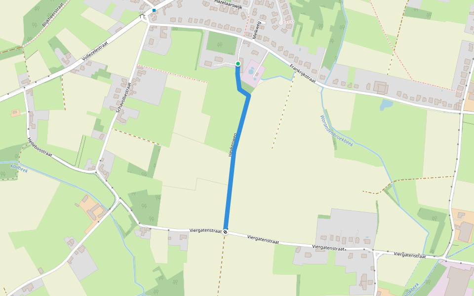 Heykenweg walking route map in Gooik