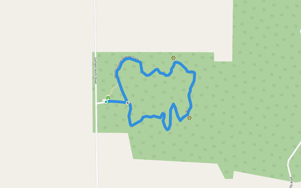 Mount Cannibal Walking Track walking route map in Garfield North