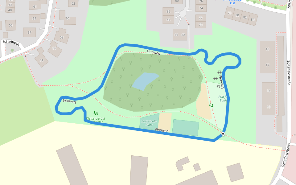 Finnweg walking route map in Landsberg am Lech