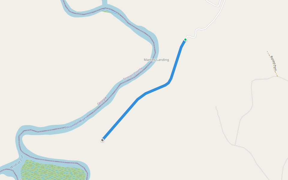 Trail walking route map in Garnett