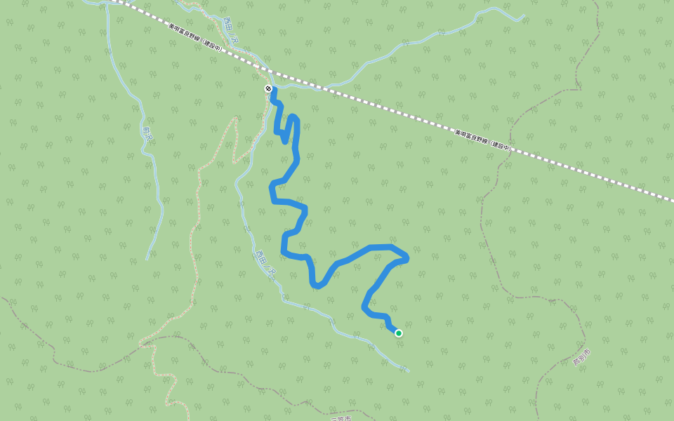 足引林道 walking route map in Bibai