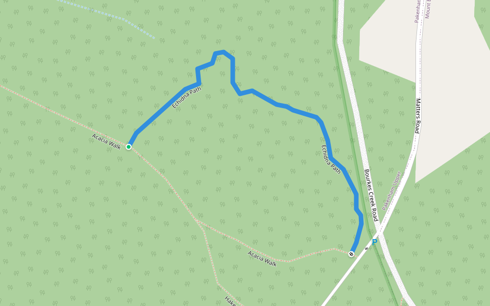 Echidna Path walking route map in Pakenham Upper