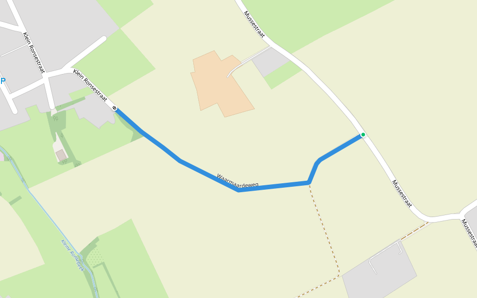 Waarmaardeweg walking route map in Zwevegem