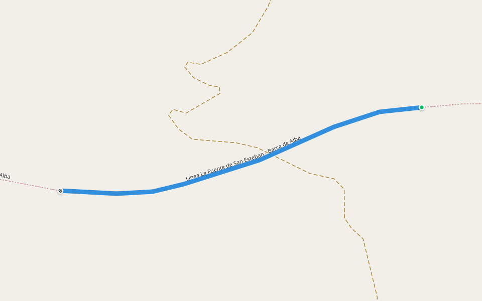 Túnel 16 walking route map in La Fregeneda