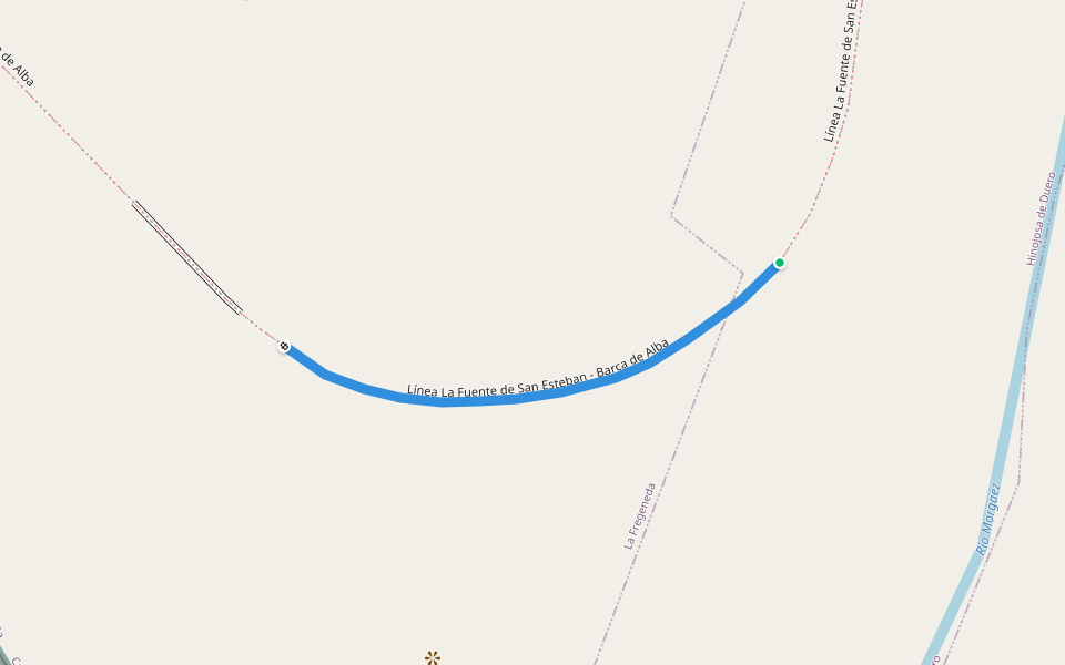 Túnel 3 walking route map in Hinojosa de Duero