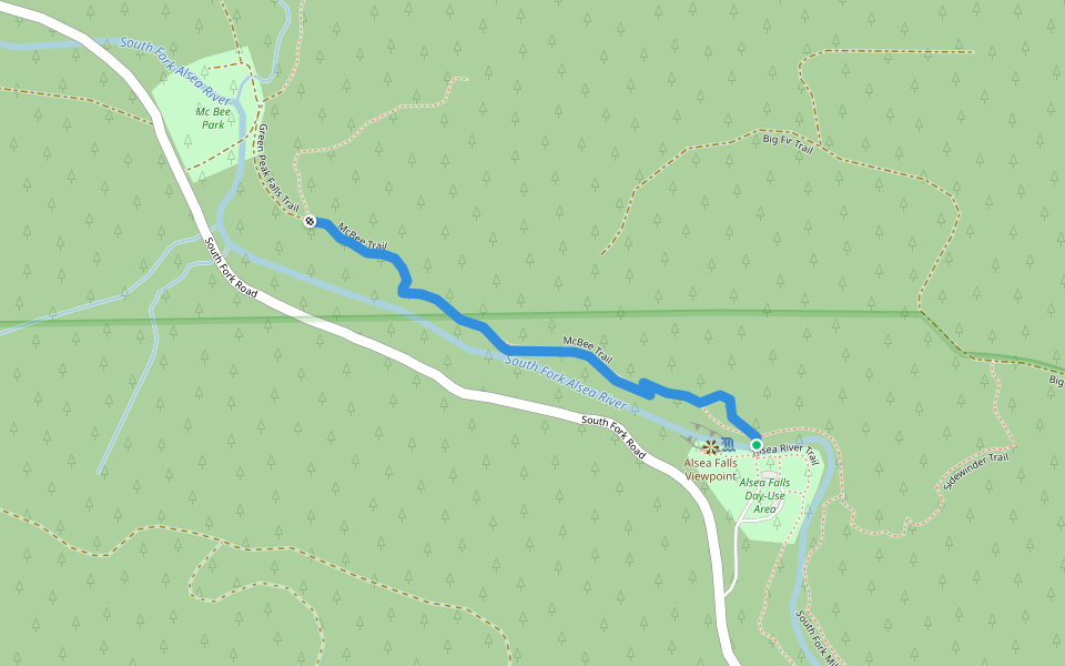 McBee Trail walking route map in Monroe