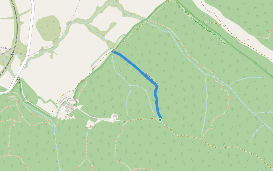 Sentiero dei Piccoli walking route map in Scalo Ferroviario