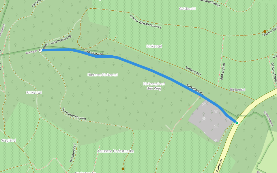 Rinkeltalweg walking route map in Zimmerbach