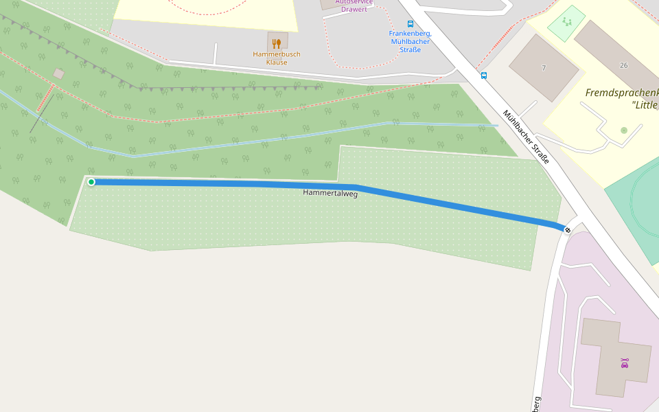 Hammertalweg walking route map in Frankenberg/Sa.