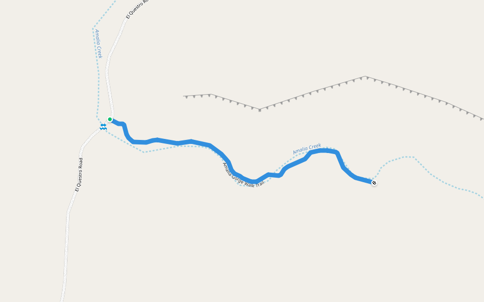 Amalia Gorge Walk Trail walking route map in Durack
