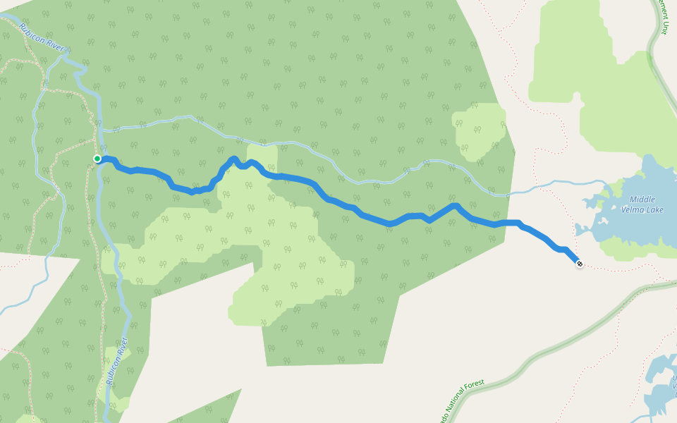 Velma Trail (17E34) walking route map in Emerald Bay