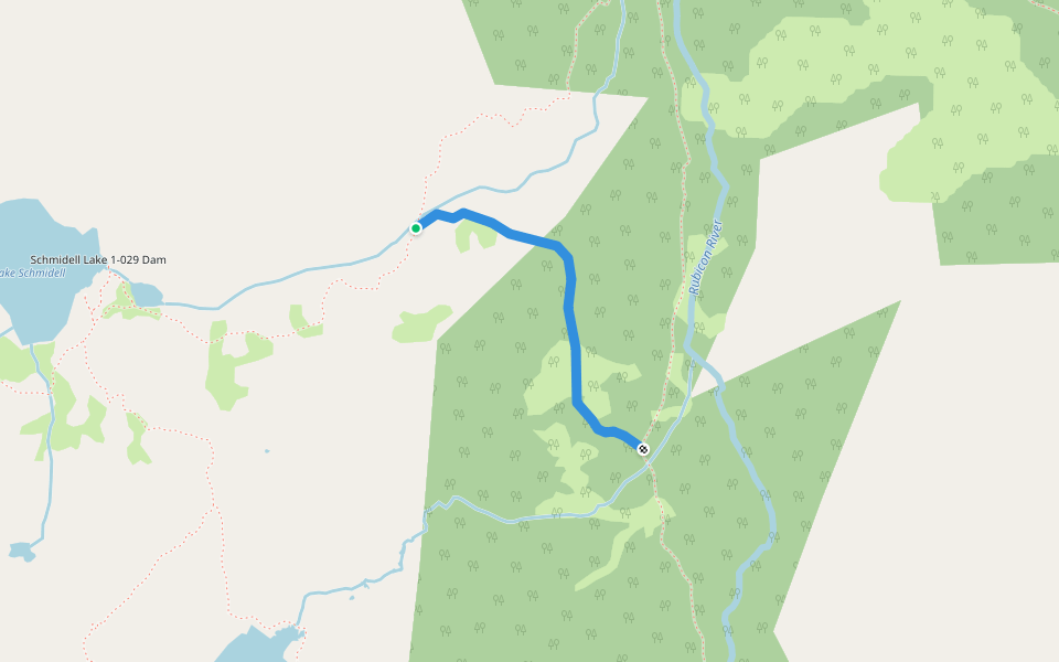 Schmidell Trail (16E28) walking route map in Emerald Bay