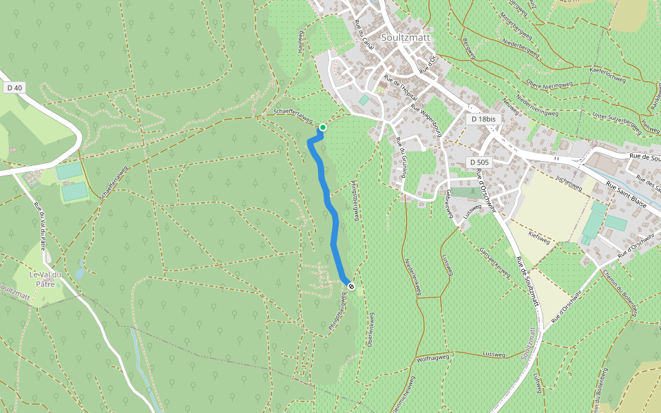 Pfingstbergpfaedle walking route map in Soultzmatt