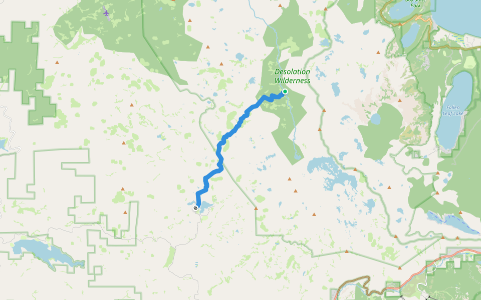 Rockbound Trail (16E08) walking route map in Emerald Bay
