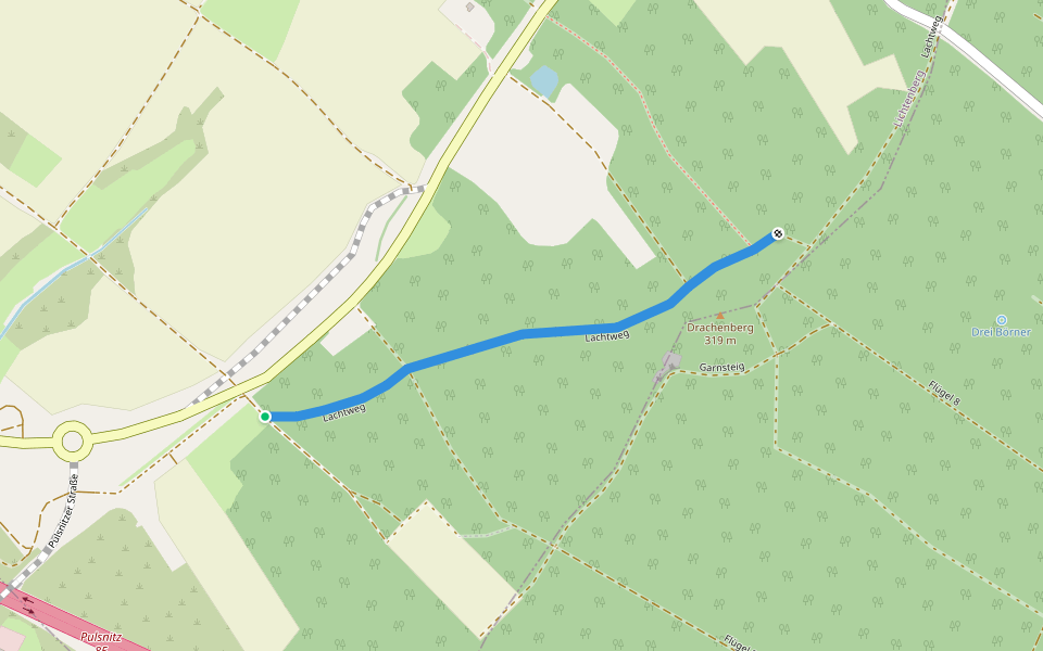 Lachtweg walking route map in Lichtenberg
