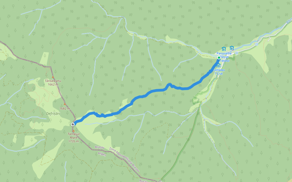 BG walking route map in Zărnești