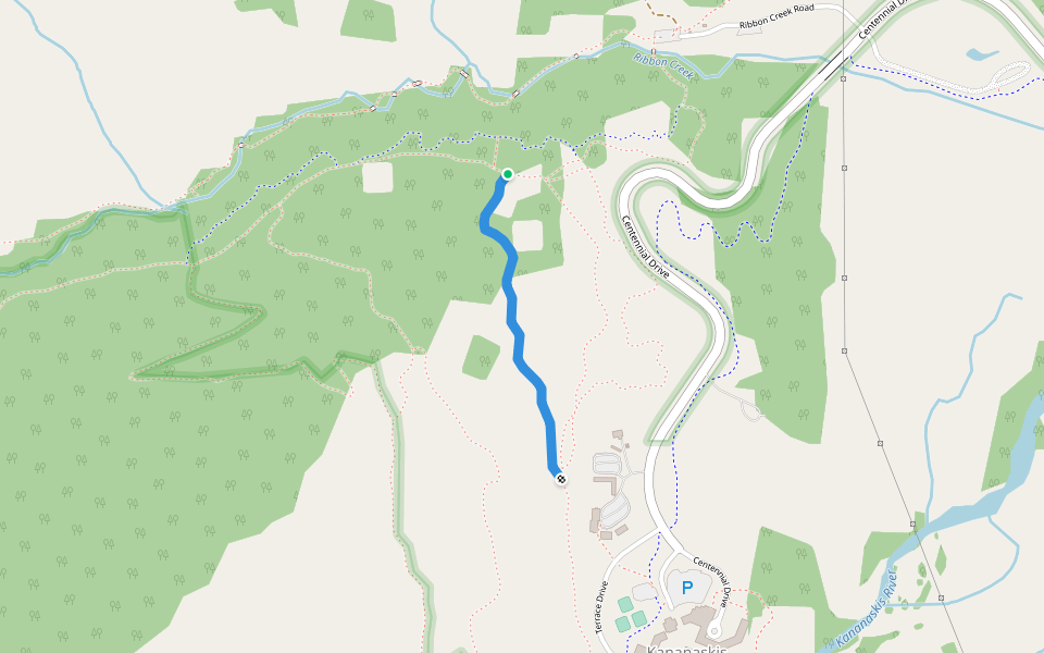 Terrace Link walking route map in Lac des Arcs